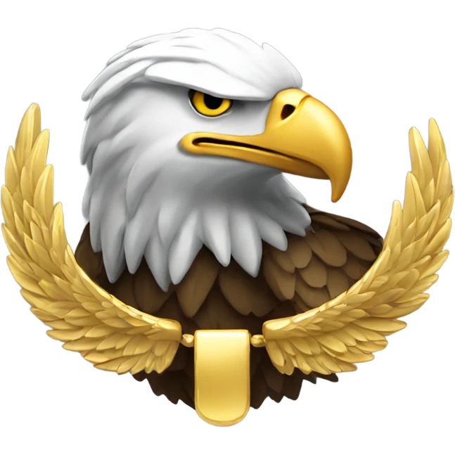 Eagle with gold Cuban link on  emoji