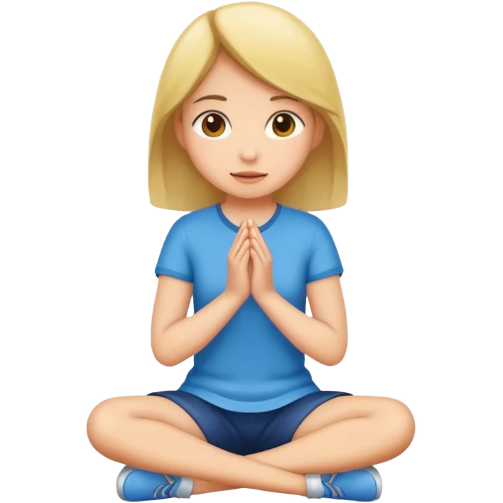 girl sitting on knees  emoji