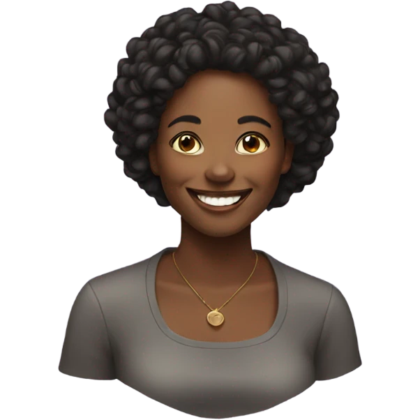  portrait of smiling black woman emoji