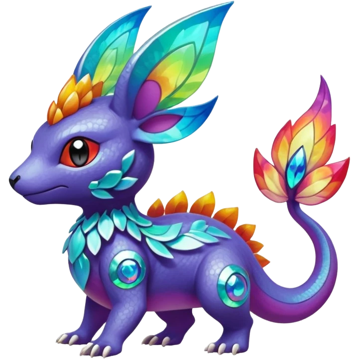Elemental magical colorful exotic Pokémon-Fakémon-creature emoji