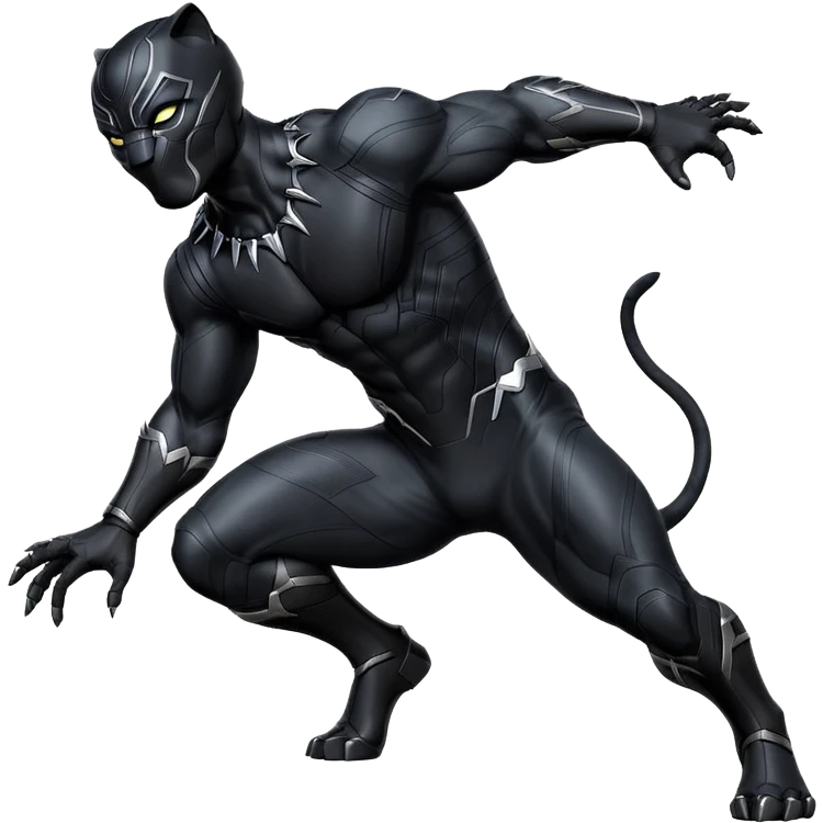 Black panther doing signature move emoji