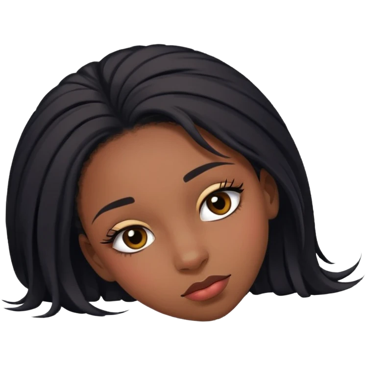 Fainting on floor black girl  emoji