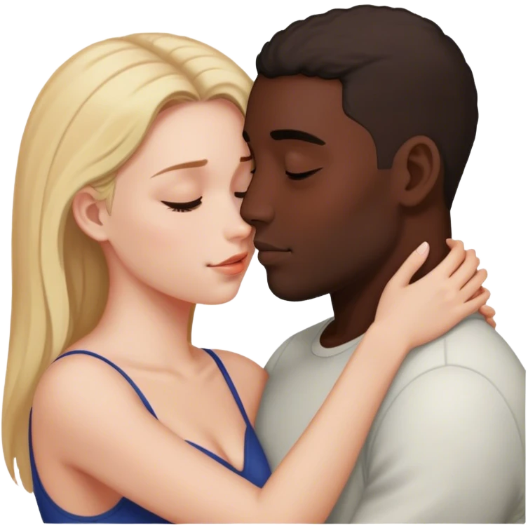 intimate moment between two people head her emoji