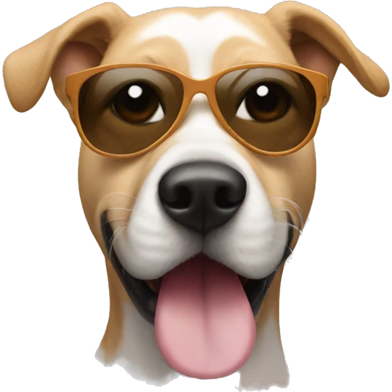 Dog with sunglasses emoji
