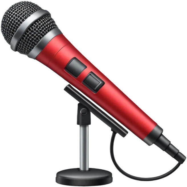a real red microphone emoji
