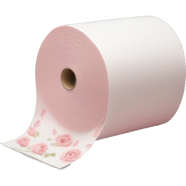 Light pink rose print toilet paper  emoji