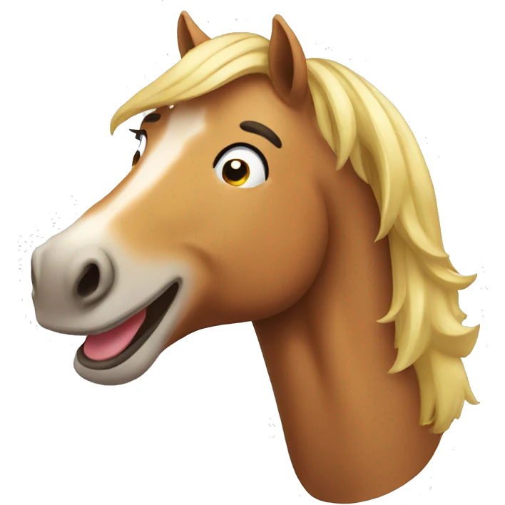 LAUGHING HORSE WITH SMILE emoji