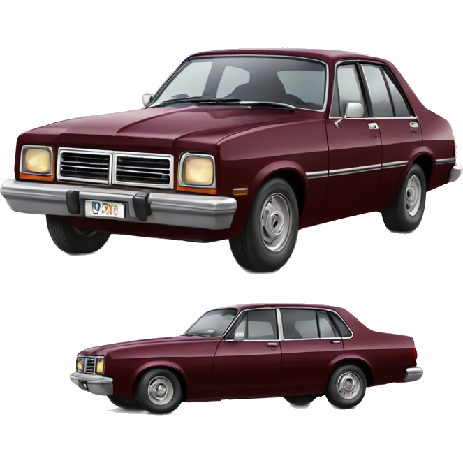 Hz Holden car sparkly maroon emoji