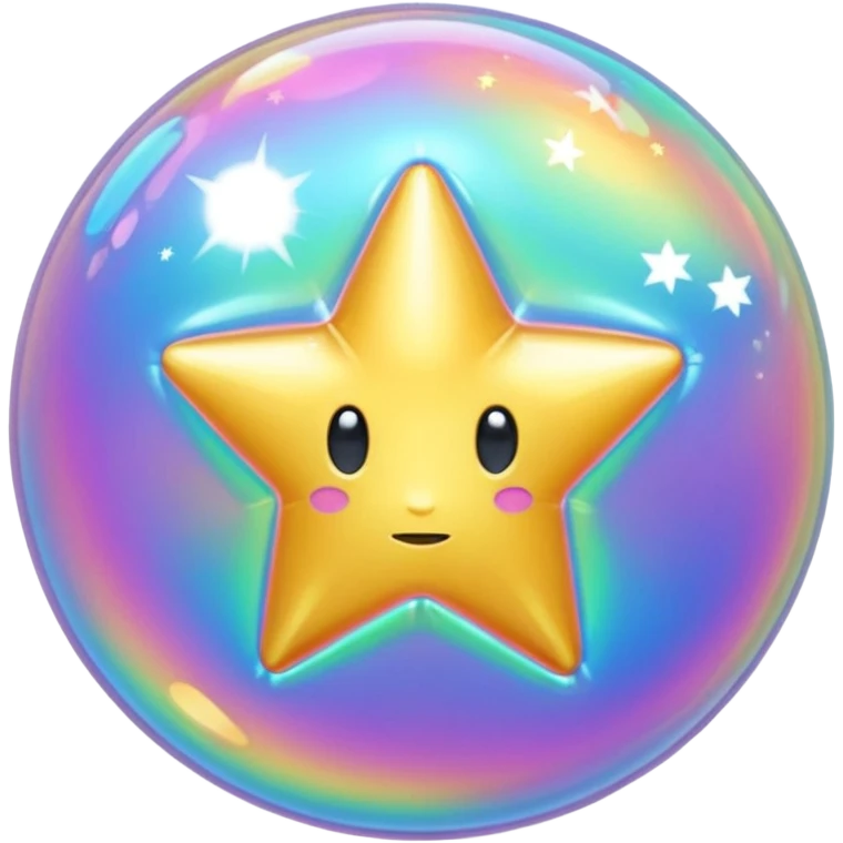 y2k hollow star bubble shiny emoji