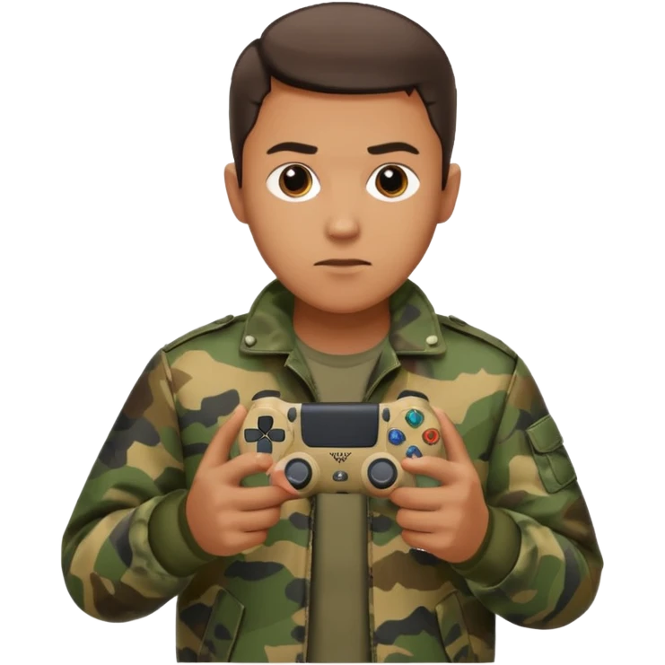  homme-avec-manette-ps4-camouflage (not human) emoji