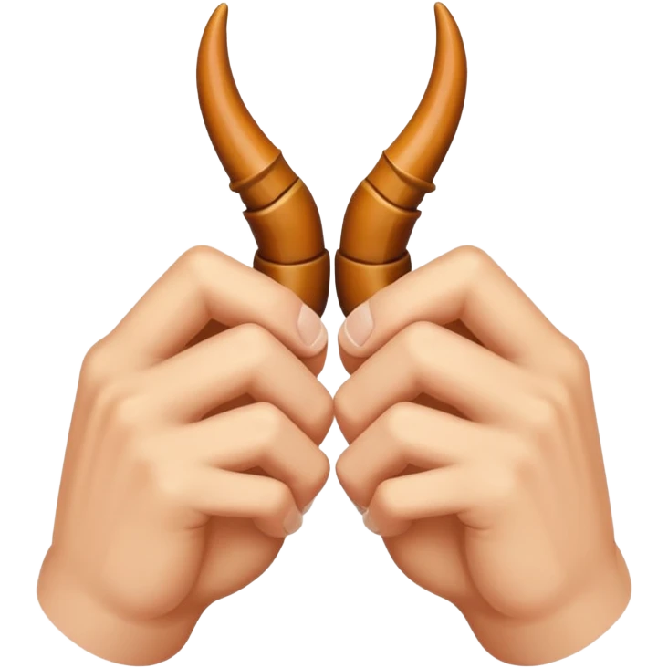 upside-down sign of the horns emoji