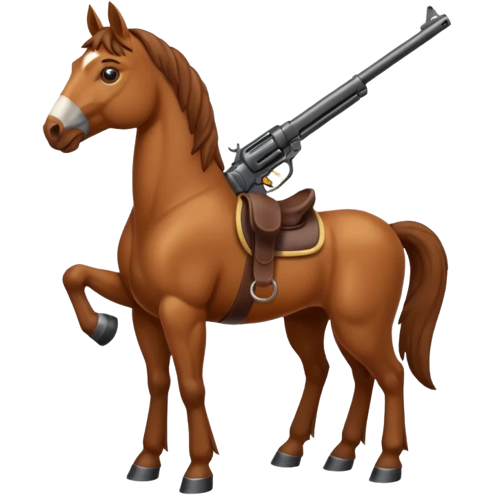 horse with a gun emoji