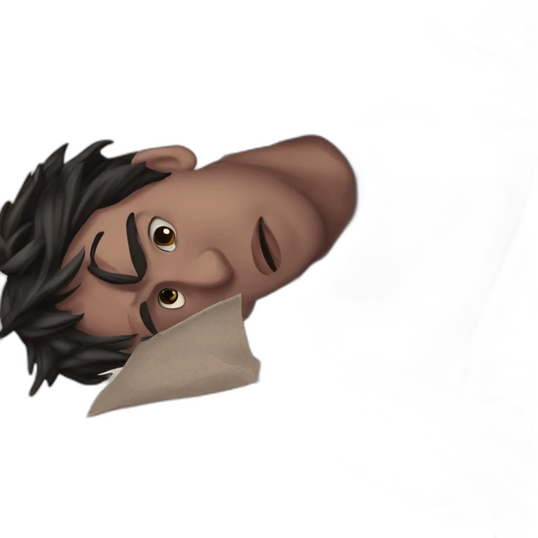 mysterious hooded man portrait emoji