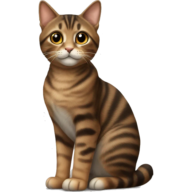 cute adorable brown tabby cat brown grey emoji