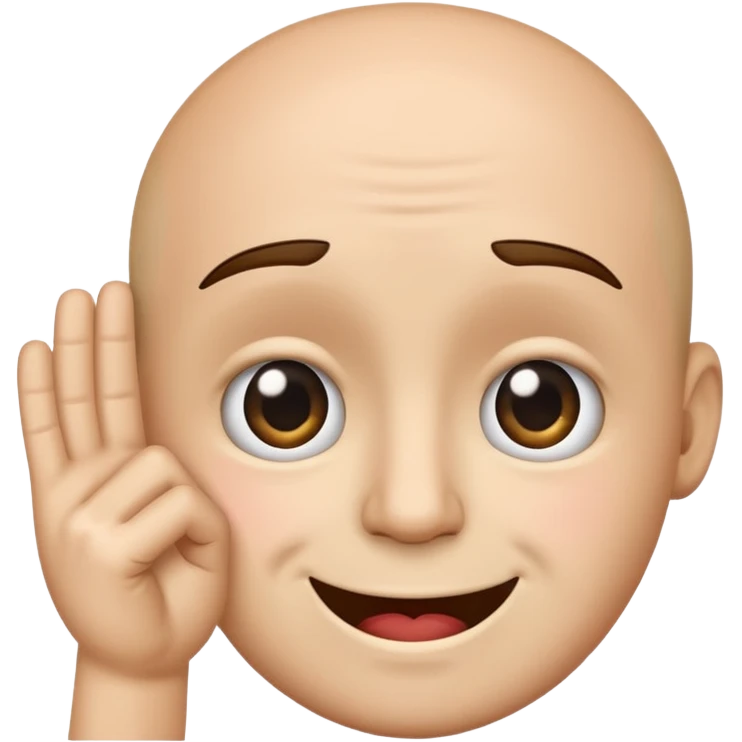 face with a frown but hand coming up on the face making a smile  emoji