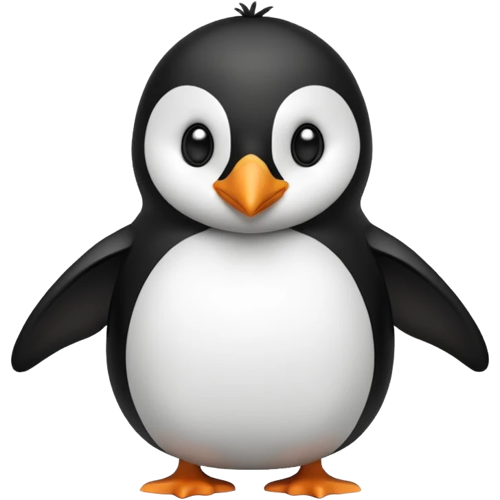 a penguin with crow features, emoji style emoji