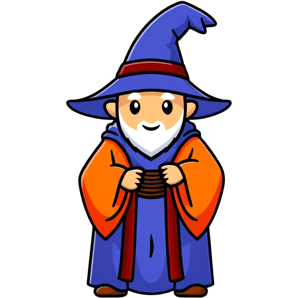 Magical wizard wearing hat and robe with Armenian flag colors (red, blue, and orange stripes) emoji
