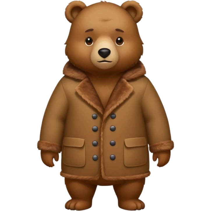 bear wearing coat emoji