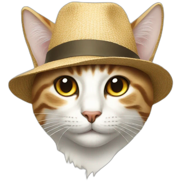 Hat in a cat emoji