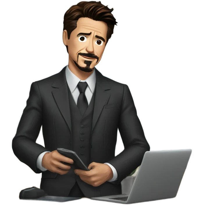 tony stark with jarvis emoji