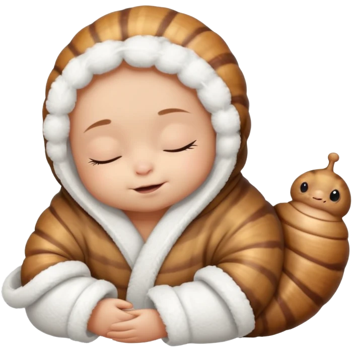 super cute adorable babysnail sleeping dressing gowns emoji