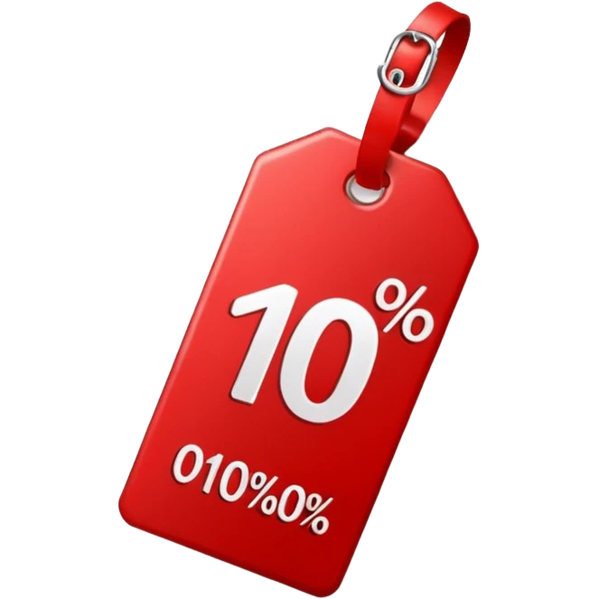 Discount tag with percent symbol emoji