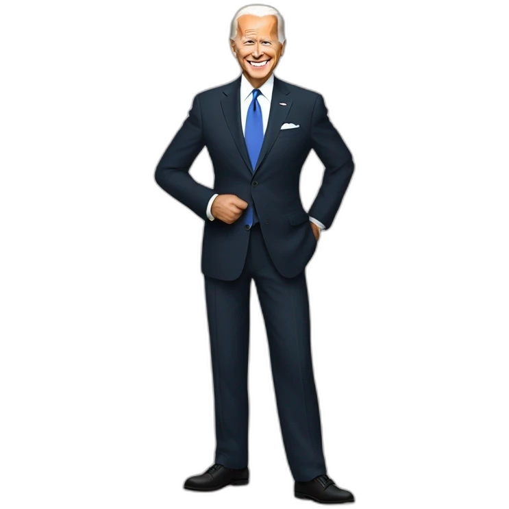 joe biden but he's wearing an suit thats invisible emoji