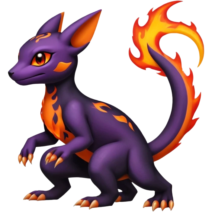 Salandit-Umbreon-Charmeleon-Fakémon-hybrid-creature (full body)  emoji