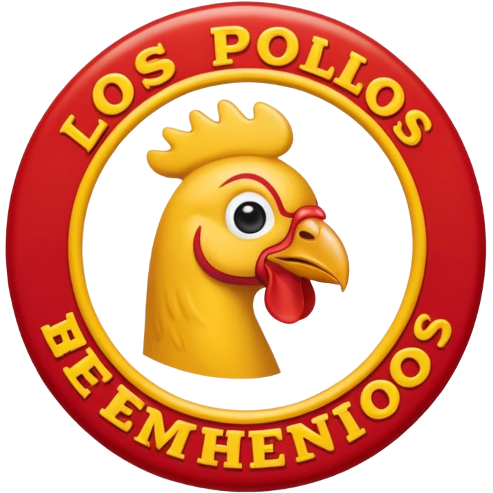 gerar emojs Gerente Los Pollos Hermanos logo em volta escrito emoji