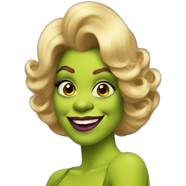 Shrek as drag queen emoji