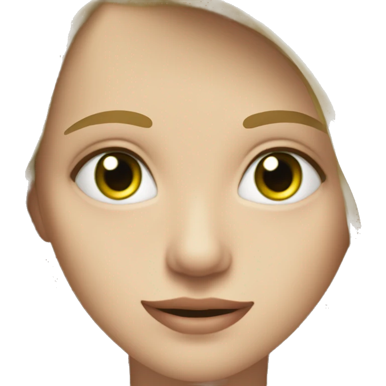 rubia, ojos verdes, con movimiento y chubi  emoji