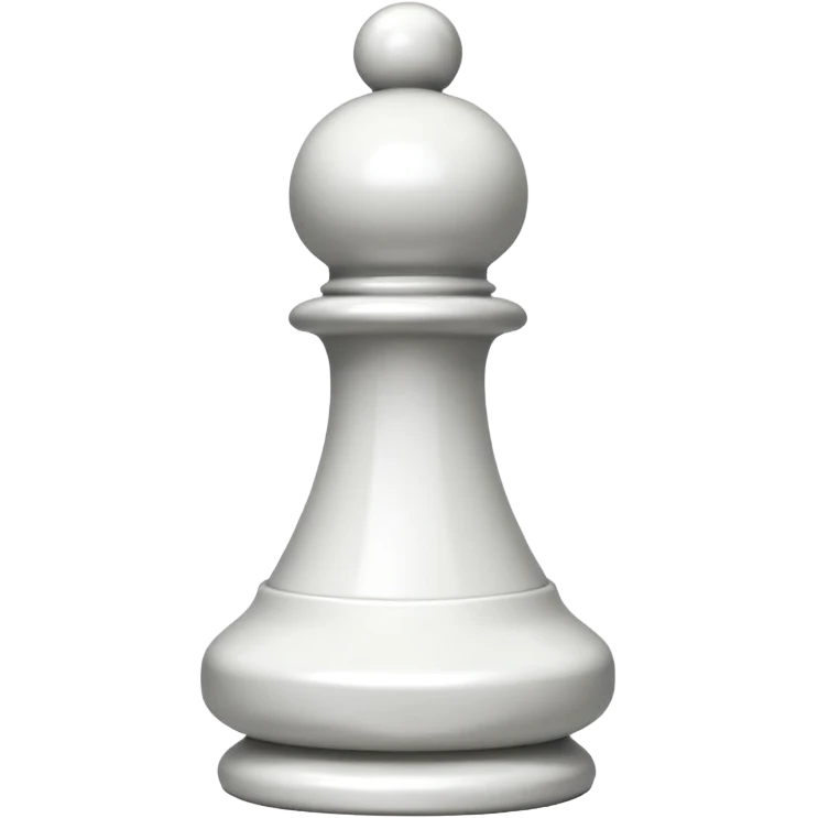 white chess pieces, pawn, white emoji