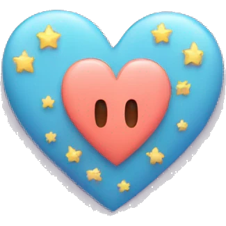 Heart with stars on top emoji