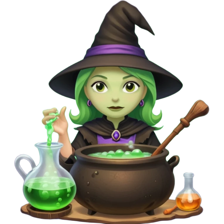 green witch cooking potion emoji
