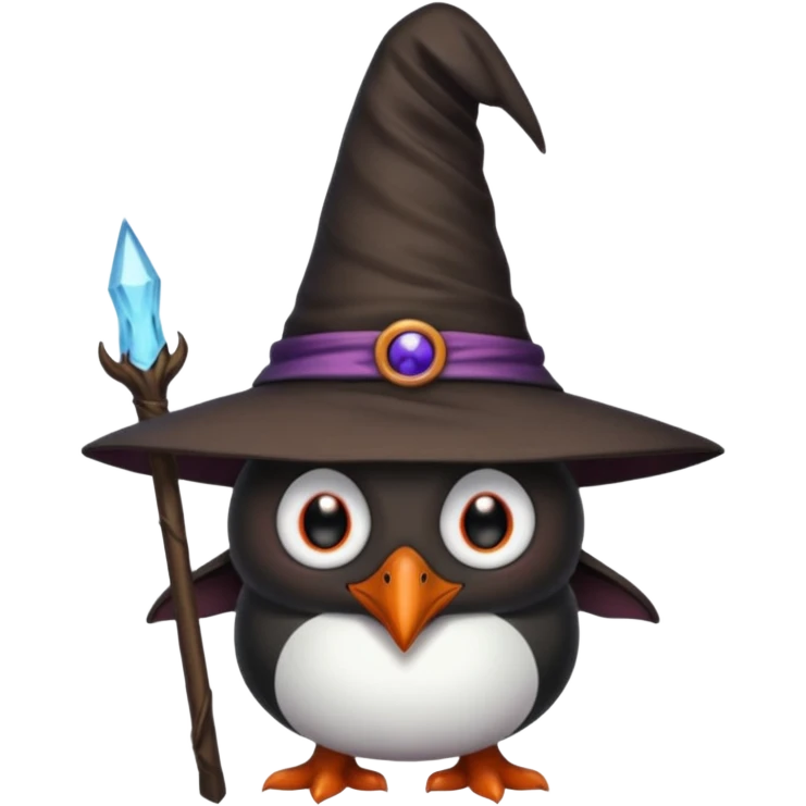 Demons Penguins with Witch Hat emoji