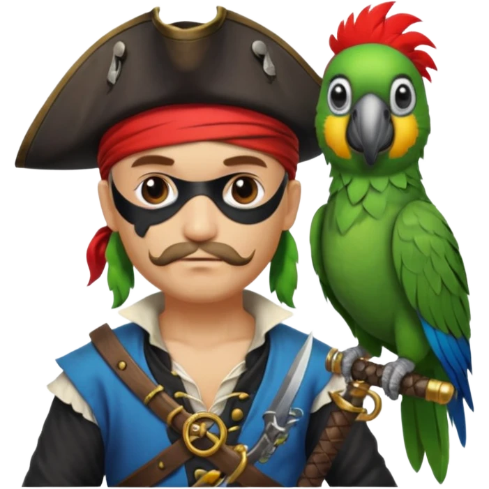 pirate and parrot emoji