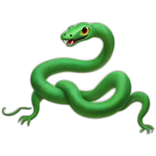 dancing snake with legs emoji
