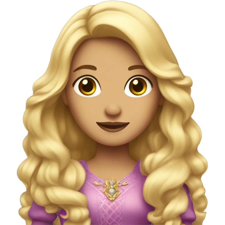 dulce prinsesa with long blonde hair emoji