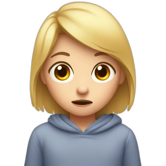 kid annoyed at mum emoji