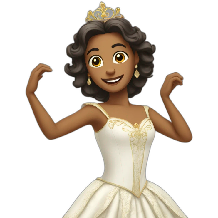 princesa dançando emoji