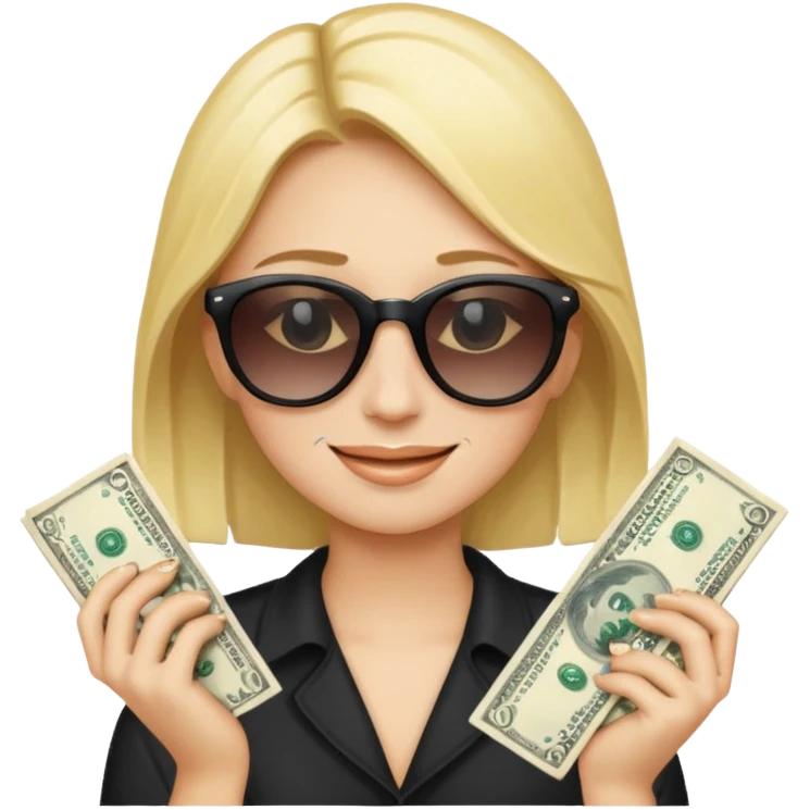 Crywith tears + Sunglasses + Dollar Money Smile emoji emoji