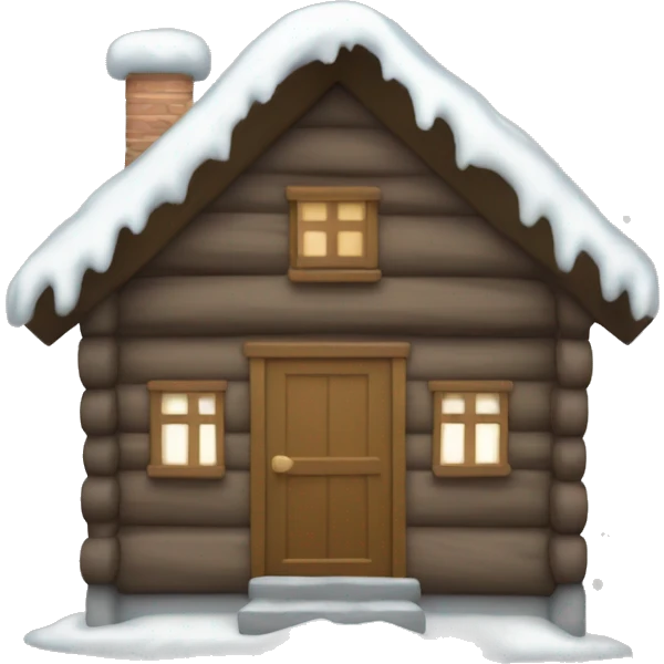 Cabaña con nieve en el techo emoji