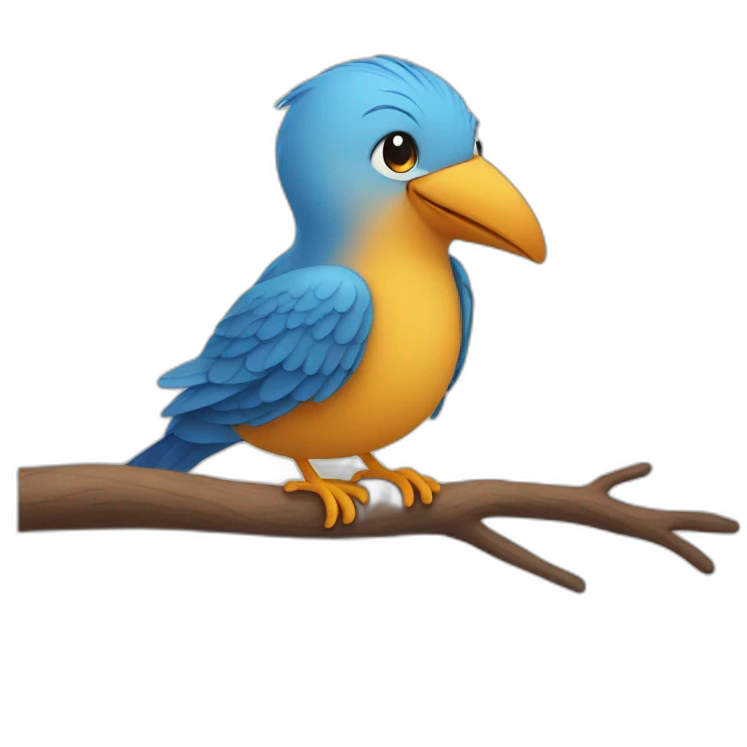 Bird gives a hug emoji