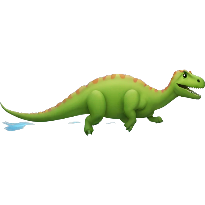 Dinosaur swimming  emoji