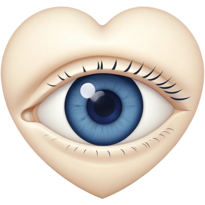 Eye inside navy blue heart emoji
