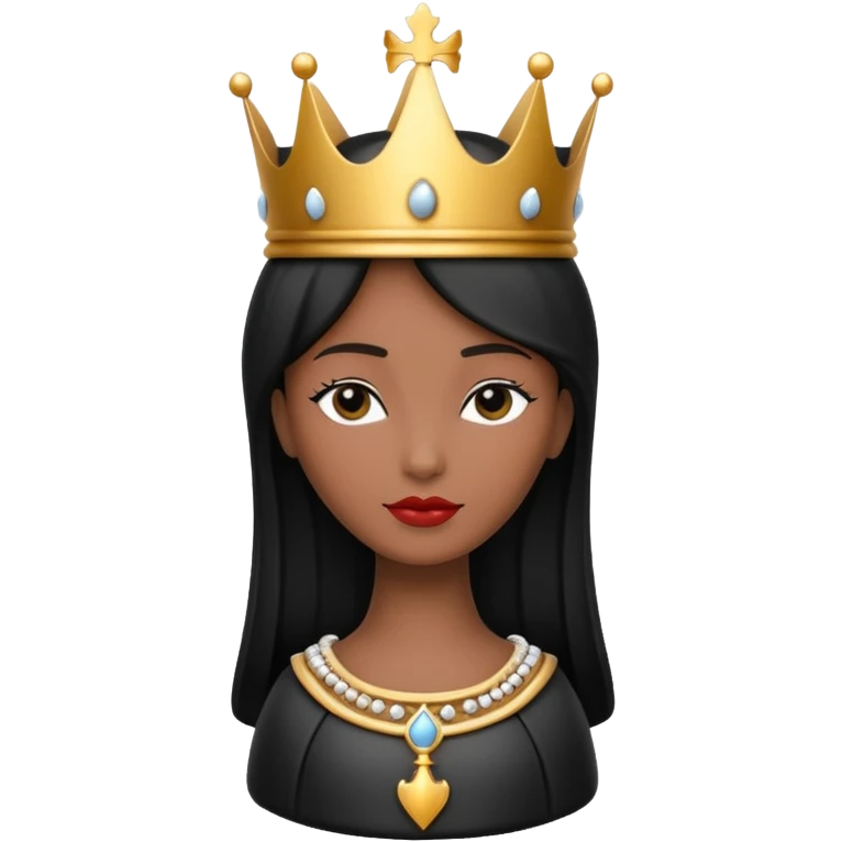 black queen chess piece emoji, elegant, crown top emoji