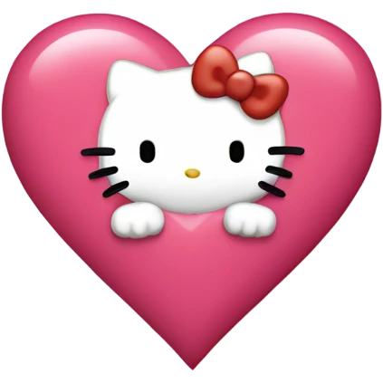 hello kitty heart emoji