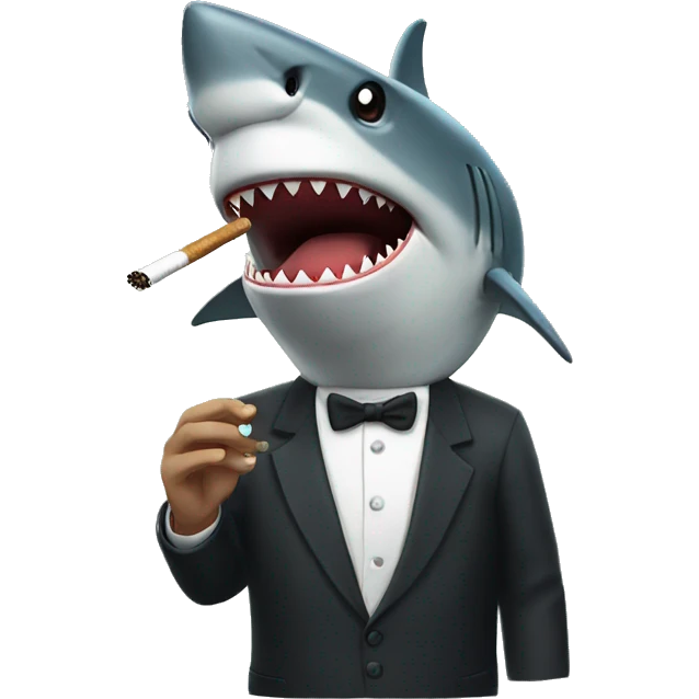 Shark smoking emoji
