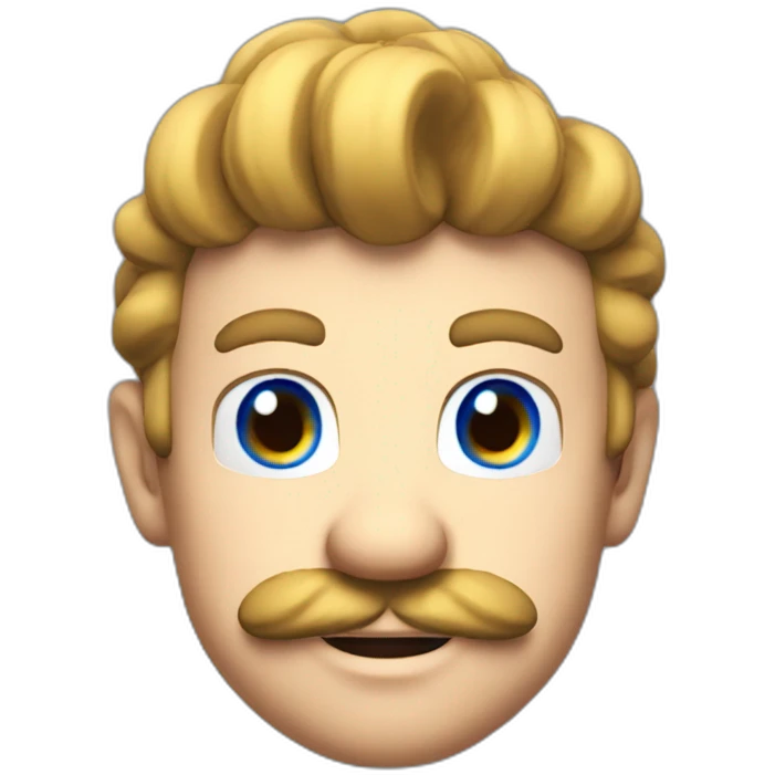 mario bros with blue eyes emoji