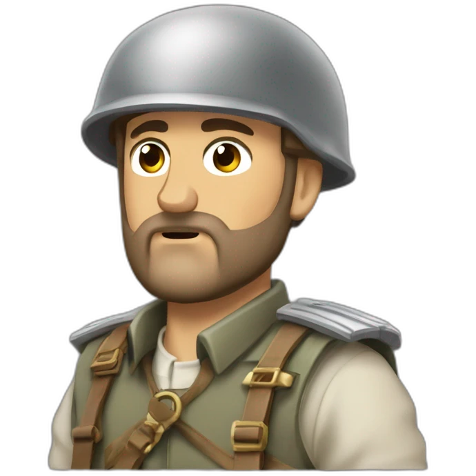 soldado romano mirando al frente emoji